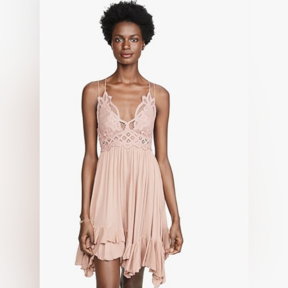 NWT Free People Adella Slip, Size S, Color Rose.